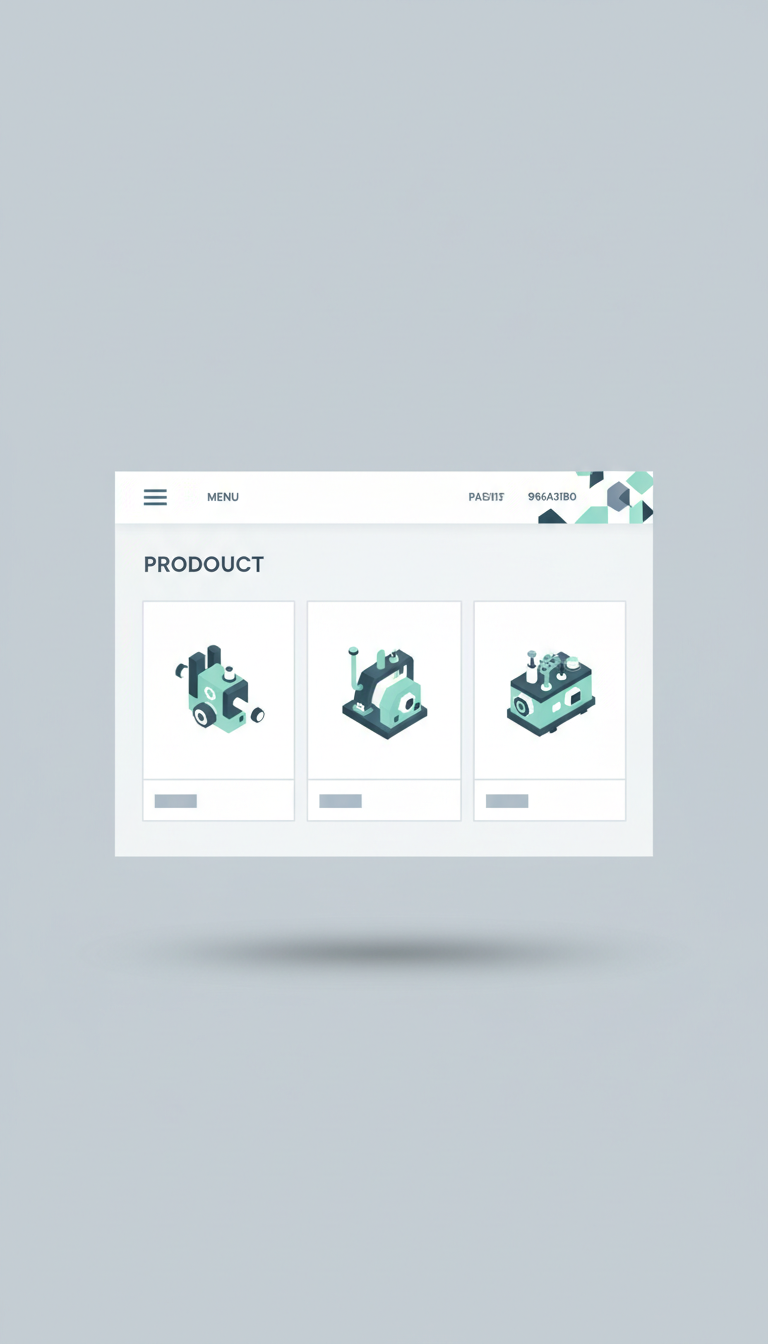 Factory showcase template with advanced customization