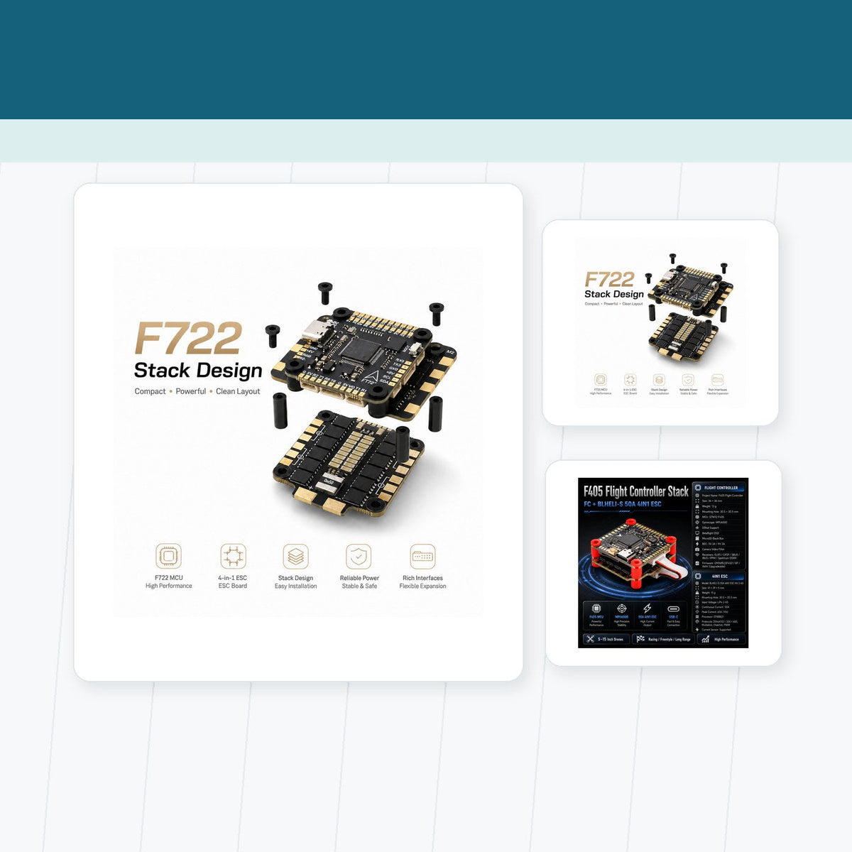 Understanding Flight Controller Mounting Patterns: 30x30, 20x20, and Toothpick AIO FPV product photo