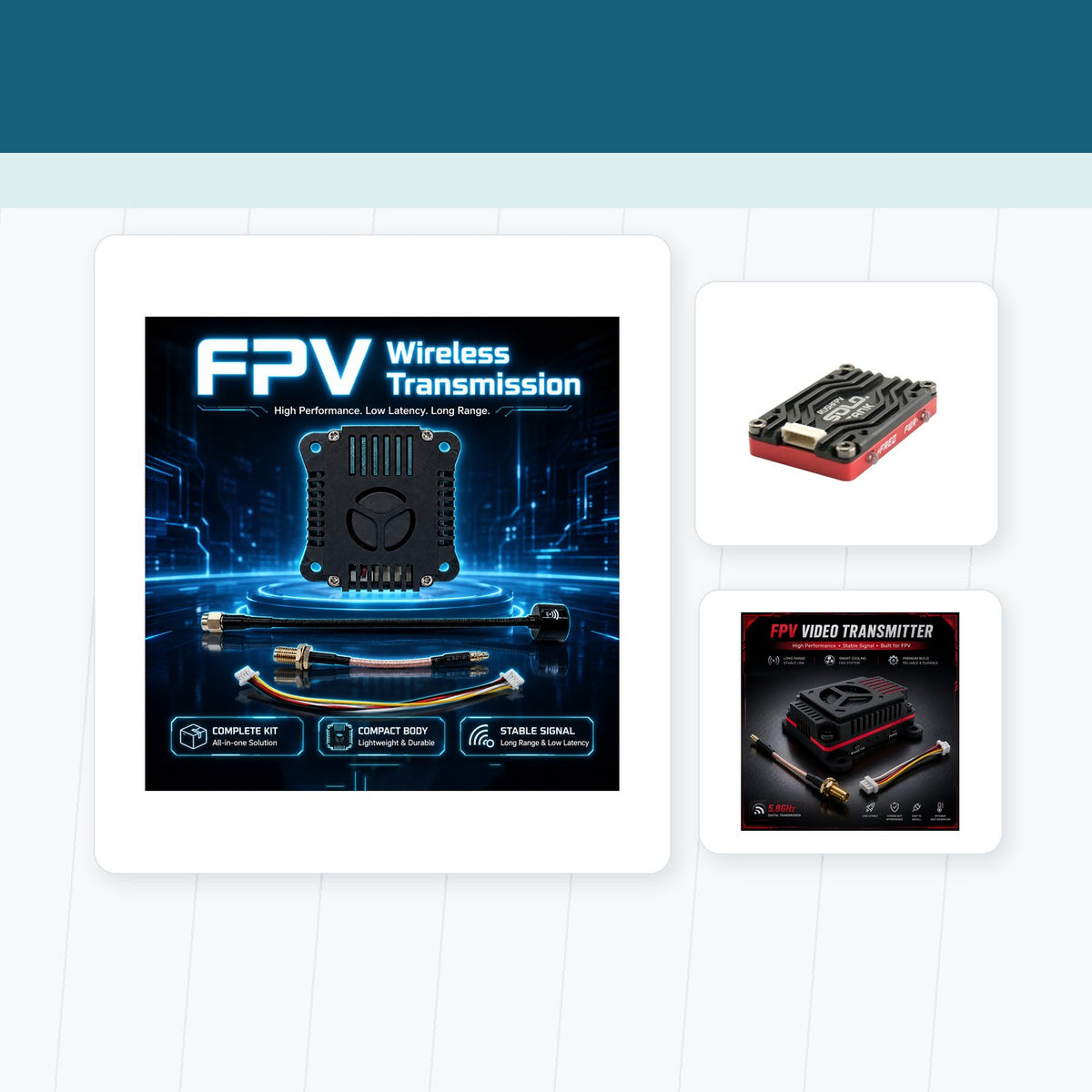 High-Gain Patch Antennas for Long-Range FPV: Bi-Quad, Helical, and Crosshair FPV product photo