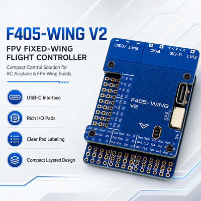 F405-WINGV2 Fixed Wing FC 30.5mm DPS310 for RC Airplane