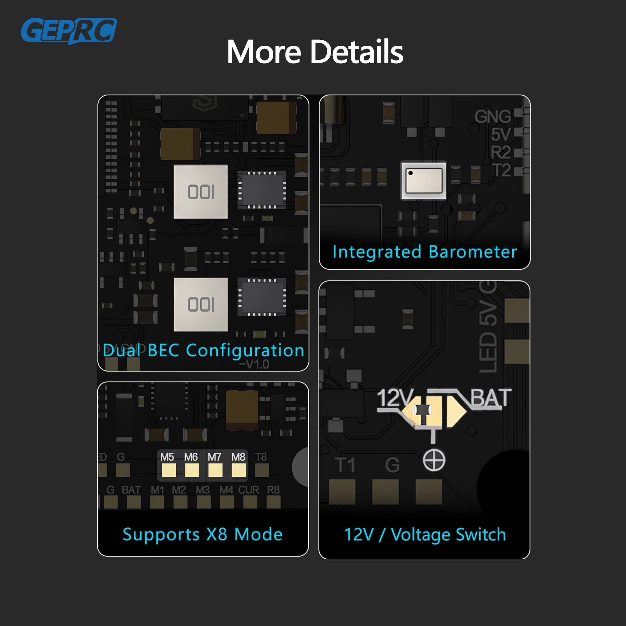 GEPRC TAKER F745 BT 8Bit 60A FPV Stack